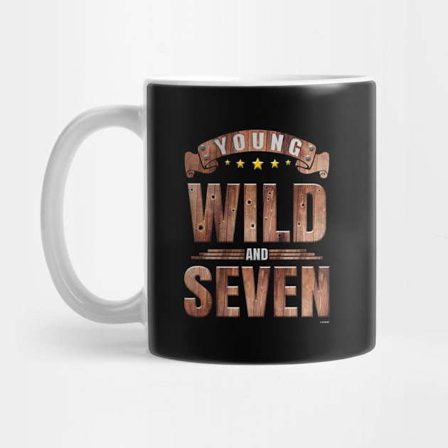 Western Cowboy 7 Year Old Birthday Young Wild and Seven to 7th birthday - Gift For 7 year old by giftideas